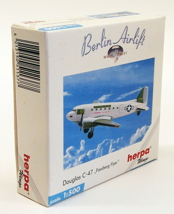 Herpa 1/500 Scale Aeroplane 511377 - Douglas C-47 Fassberg Flyer