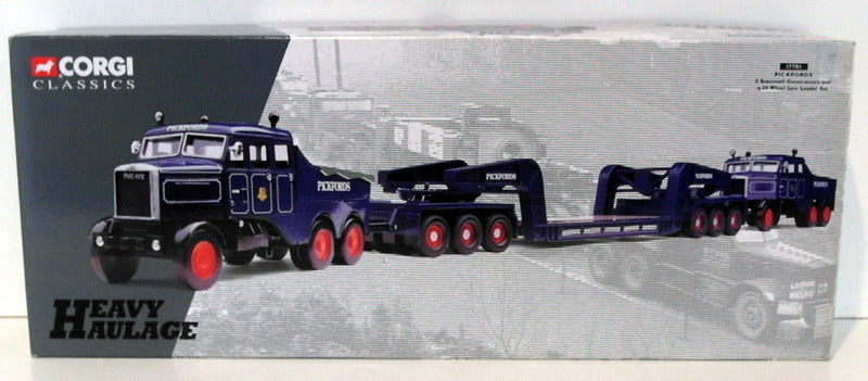 Corgi 1/50 Scale 17701 - 2 Scammell Constructors & 24 Wheel Low Loader Pickfords