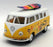 1962 VW Camper w/ Surfboard - Yellow - Kinsmart Pull Back & Go Metal Model Car