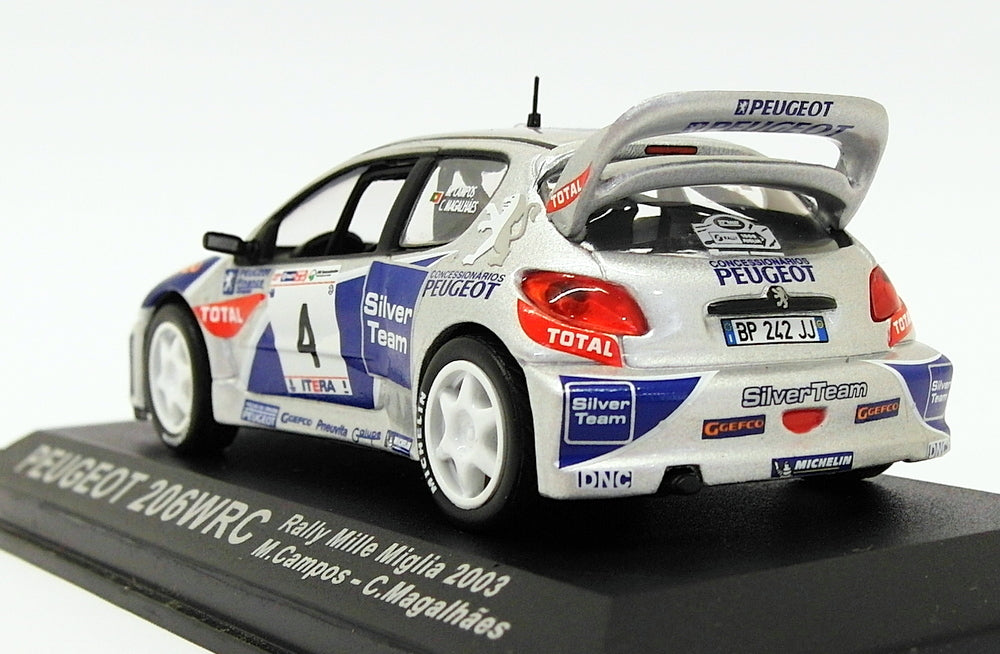 Altaya 1/43 Scale AL31319C - Peugeot 206 WRC - Mille Miglia Rally 2003