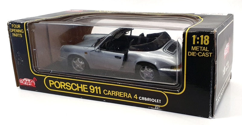 Anson 1/18 Scale Model Car 30309-W - Porsche 911 Carrera 4 Cabriolet  - Silver