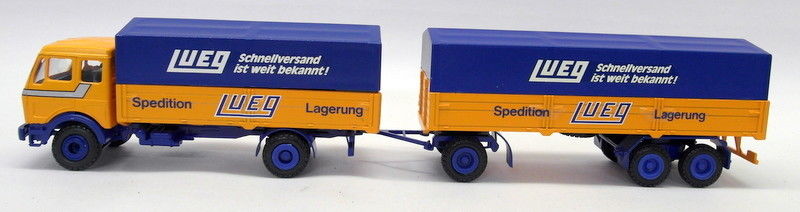 Conrad 1/50 31OCT2017K Mercedes Benz Lueg Covered Truck + Trailer Model Truck