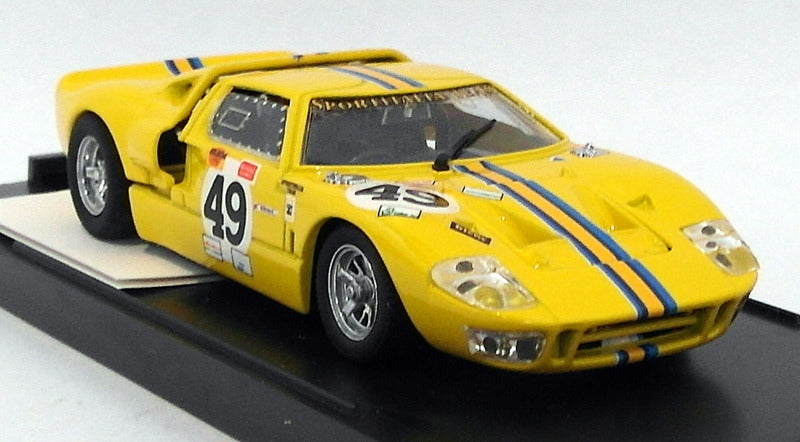 Bang Models 1/43 Scale Diecast 1009 - Ford GT40 #49 Sportitalia Team - Yellow