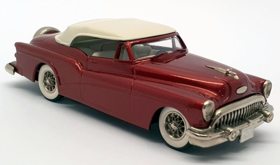 Brooklin 1/43 Scale BRK20 - 1953 Buick Skylark Conv Top Up - Met Dk Red/White