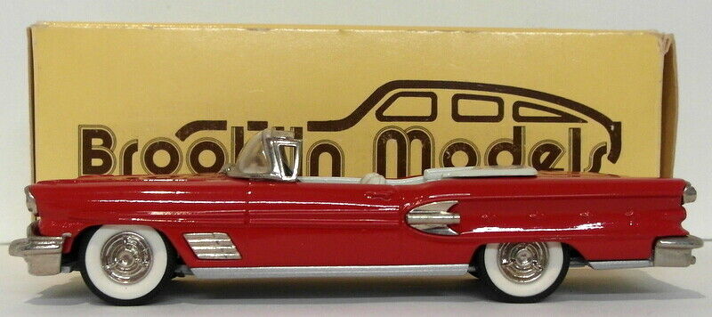 Brooklin 1/43 Scale BRK25 007A - 1958 Pontiac Bonneville PCTS 1990 1 Of 500 Red