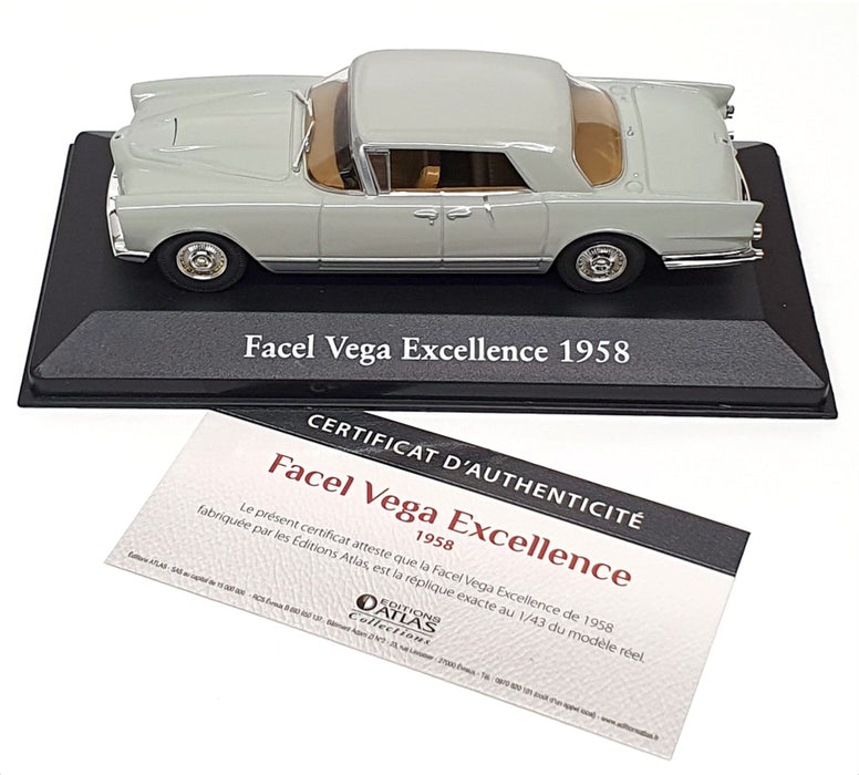 Atlas Editions 1/43 Scale 2 891 003 - 1958 Facel Vega Excellence - Grey