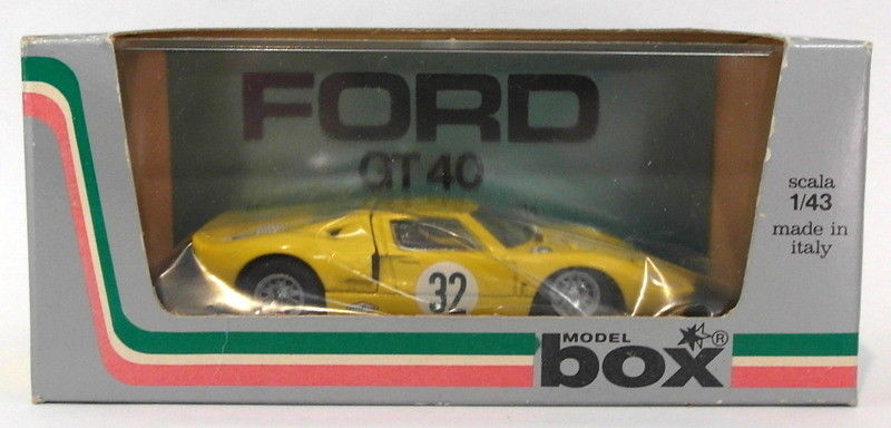 Box Model 1/43 Scale Diecast 8454 - Ford GT40 #32 SPA 68 - Yellow