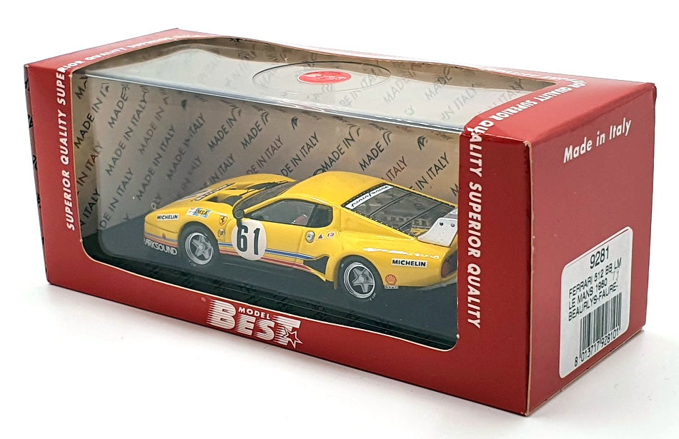Best 1/43 Scale 9281 - Ferrari 512 BB LM Le Mans '80 - #61 Beaurlys/Faure