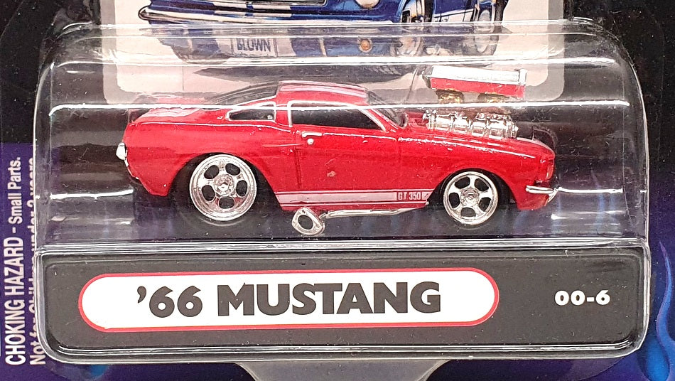 Muscle Machines 1/64 Scale 71161 00-6 - 1966 Ford Mustang - Red/White