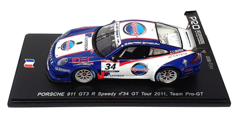 Spark 1/43 Scale SF019 - Porsche 911 GT3 R Speedy #34 GT Tour 2011