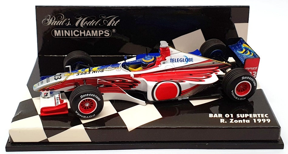 Minichamps 1/43 Scale 430 990023 - F1 BAR 01 Supertec - R.Zonta 1999