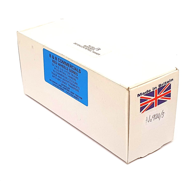 B&B Models 1/60 Scale No.92A/3 - Bedford 350 Gallon Petrol Tanker - Mobilgas