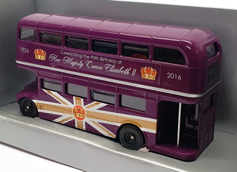 Corgi 12cm Long Diecast CC82326 - Queen's 90th Birthday Routemaster Bus