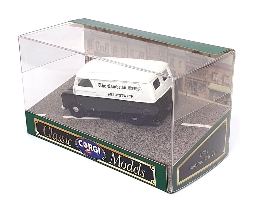 Corgi 1/43 Scale D981 - Bedford CA Van The Cambrian News - Black/White