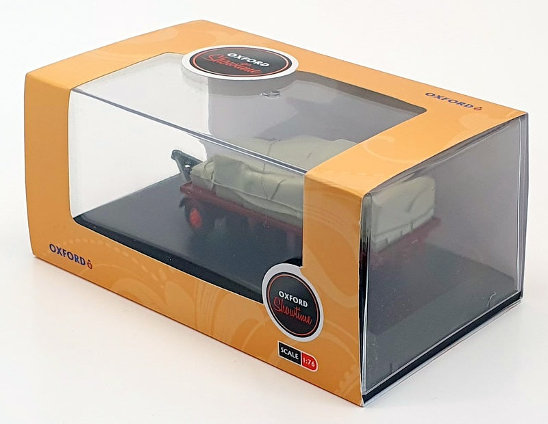 Oxford Diecast 1/76 Scale 76CTR002 - Canvassed Trailer - Maroon/Red