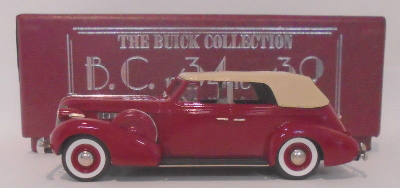 Brooklin Models 1/43 Scale BC005 - 1937 Buick Phaeton Convertable 5-Pass Sandringham Maroon