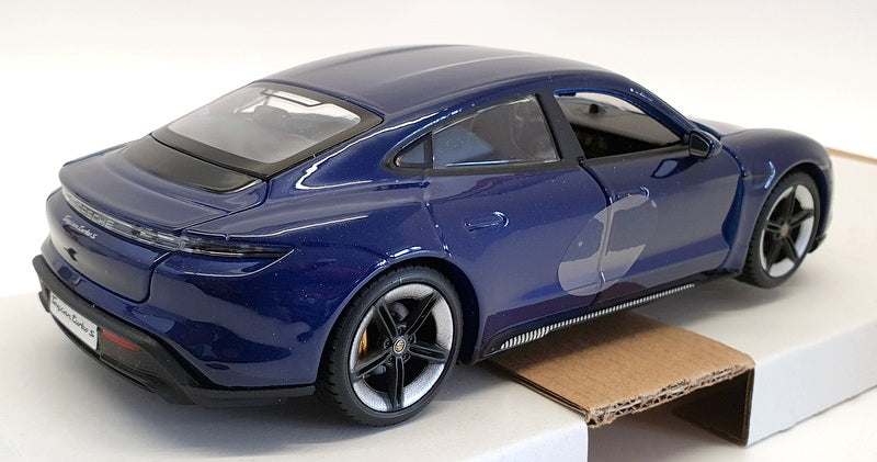 Burago 1/24 Scale Diecast #18-21098 - Porsche Taycan Turbo S - Blue