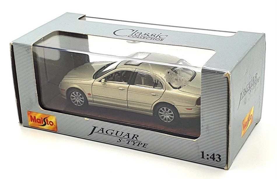 Maisto 1/43 Scale Diecast 31509 - 1999 Jaguar S-Type - Met Lt Beige