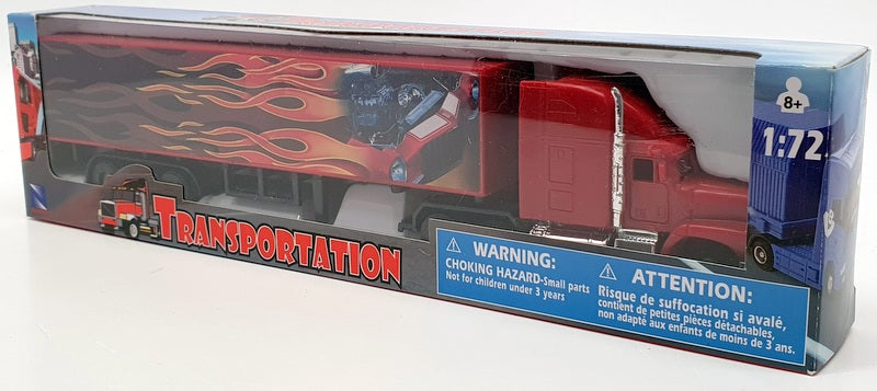 New Ray 1/72 Scale Model Truck 47993 - Transportation Truck - Red
