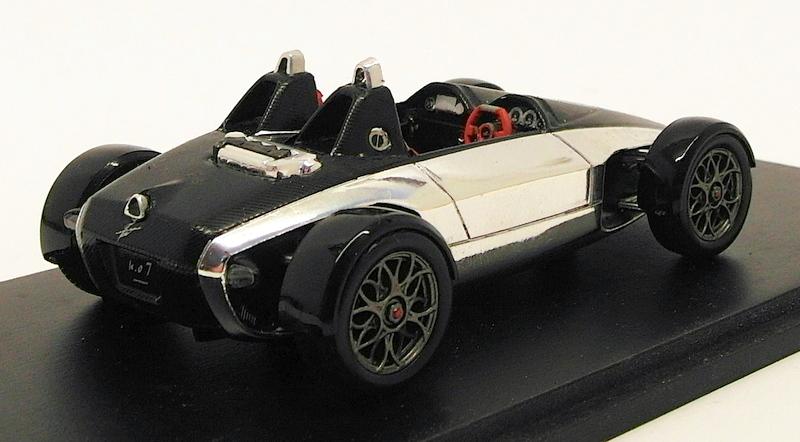 Spark 1/43 Scale Resin Model Car S2007 - 2007 Ken Okuyama Spider - Black/Silver