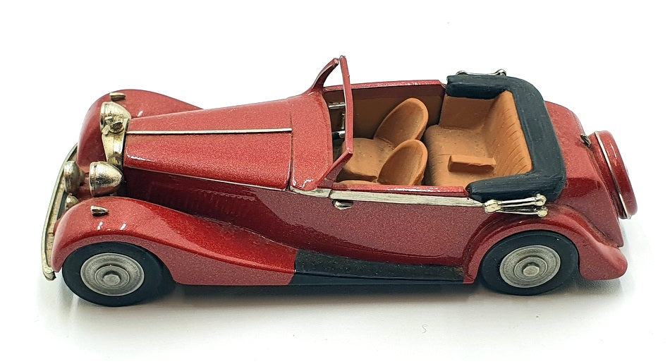 Motorkits 1/43 Scale Built Kit MK01R - 1937 Bentley 4-1/4L DHC - Metallic Dk Red