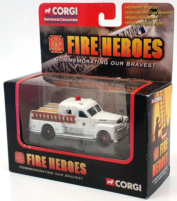 Corgi 10cm Long Fire Truck CS90056 - Seagrave 70th Anniversary Denver Co - White