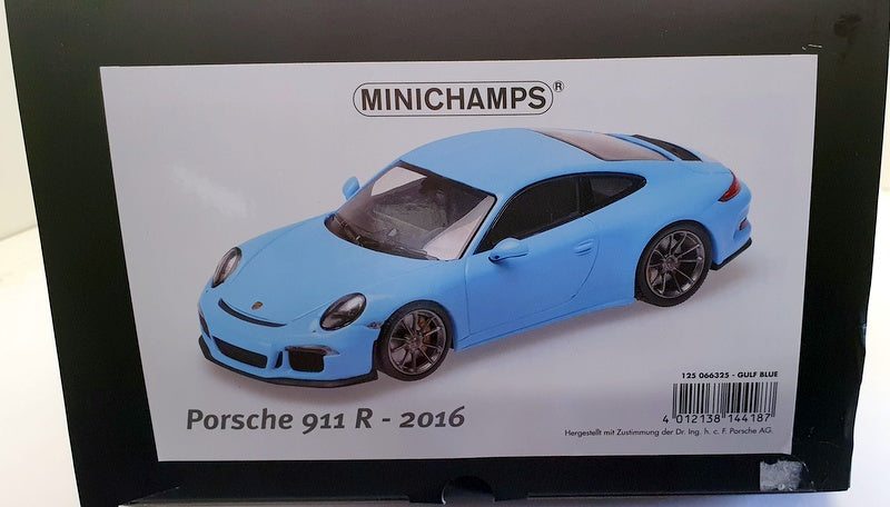 Minichamps 1/12 Scale 125 066325 Porsche 911 R 2016 - Gulf Blue
