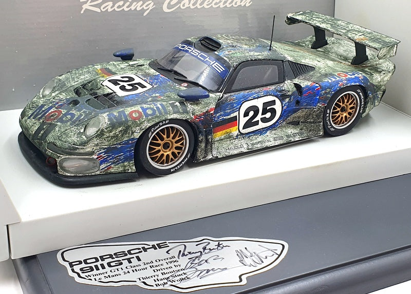 UT Models 1/18 Scale 180 966625 Porsche 911 GT 1 Le Mans 1996 Signed Reworked