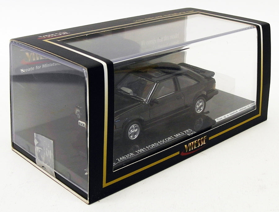 Vitesse 1/43 Scale 24835R - 1981 Ford Escort MK3 XR3 - Black