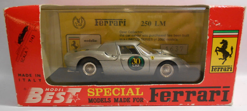 Best 1/43 Scale Metal Model - PR07 FERRARI 250 LM 30X ANNIVERSARIO 1964-1994