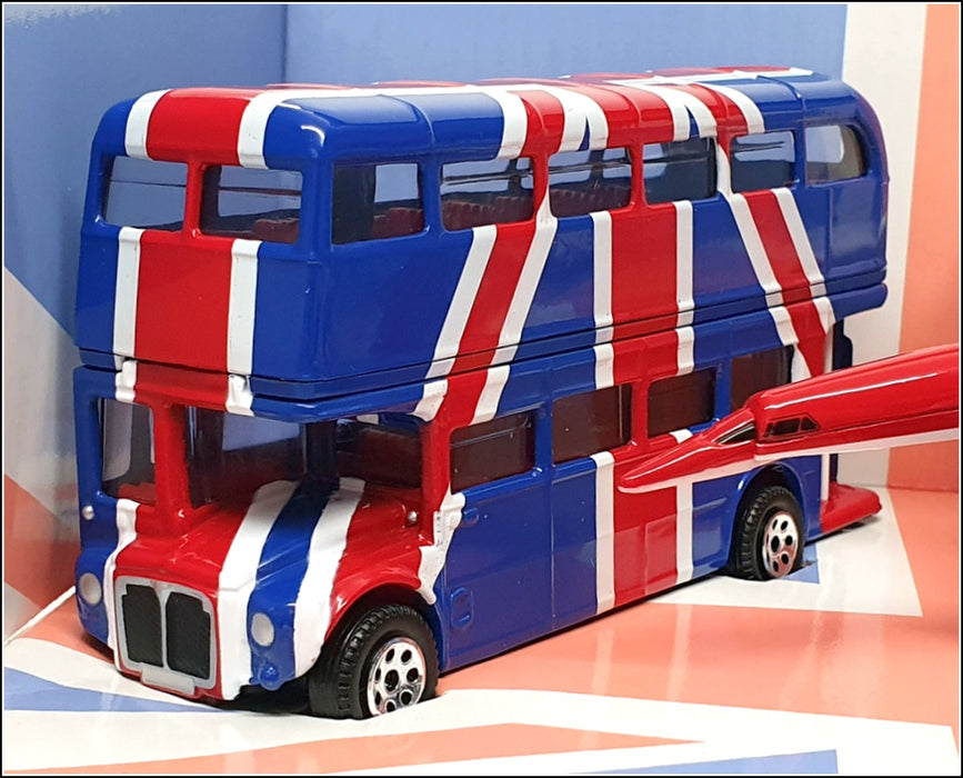 Corgi CC99184 - 3 Piece Harrods Union Jack Set - Bus Taxi & Concorde Aircraft