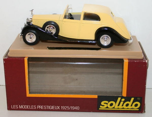 Solido 1/43 Scale - 71 - 1939 Rolls Royce - Yellow / Black