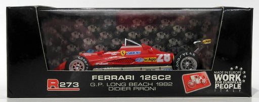 Brumm 1/43 Scale R273 - Ferrari 126C2 - GP Long Beach 1982 - Didier Pironi