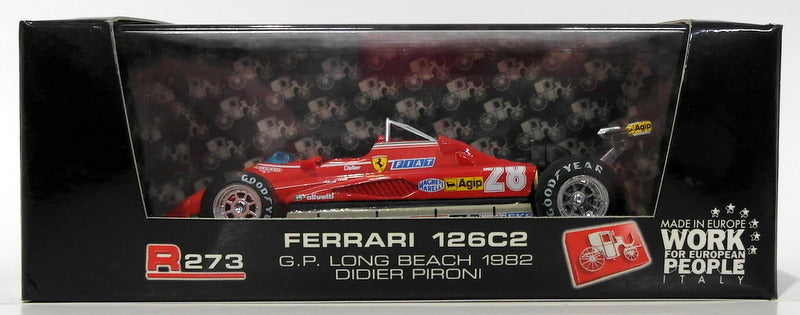 Brumm 1/43 Scale R273 - Ferrari 126C2 - GP Long Beach 1982 - Didier Pironi