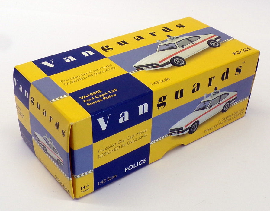 Vanguards 1/43 Scale VA10805 - Ford Capri 3.0S - Sussex Police Car