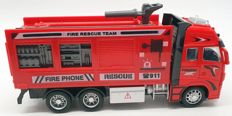 Kandy Toys 20cm Long TY4196  - Fire Engine Pull Back And Go - Red