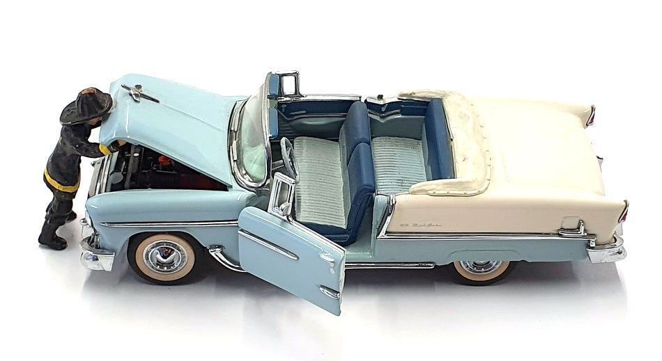 Franklin Mint 1/43 Scale FM639 - 1955 Chevrolet Bel Air - Blue White