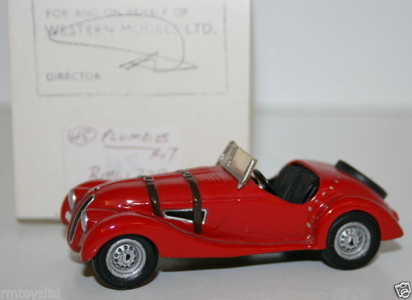 WESTERN MODELS MIKE STEPHENS 1st PROTOTYPE - PLUMBIES  - BMW 328 - RACING - RED