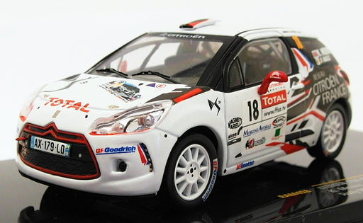 Ixo 1/43 Scale RAM458 - Citroen DS3 R3 - #18 Mont Blanc Morzine 2010
