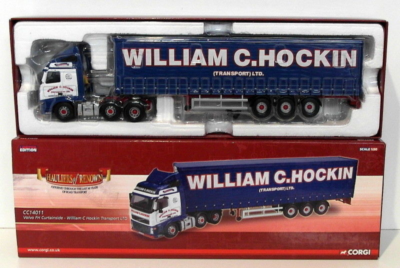 Corgi 1/50 Scale CC14011 - Volvo FH Curtainside - William C.Hockin