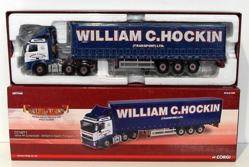 Corgi 1/50 Scale CC14011 - Volvo FH Curtainside - William C.Hockin Transp Ltd.