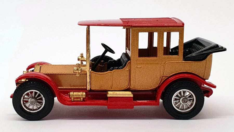 Matchbox Appx 10cm Long Diecast Y-7 - 1912 Rolls Royce - Red/Bronze
