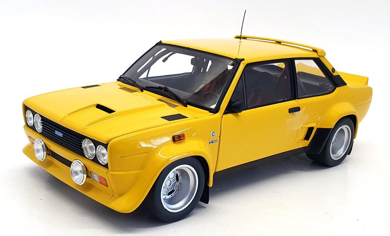 Kyosho 1/18 Scale Model Car 08376Y - 1974 Fiat 131 Abarth - Yellow