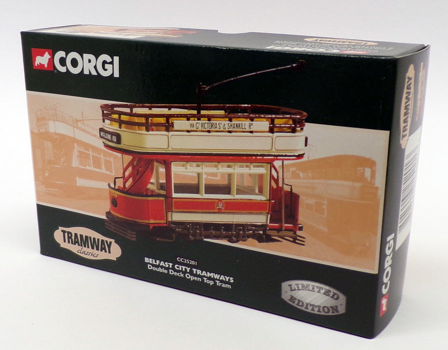 Corgi 1/76 Scale Diecast CC25201 - Double Deck Open Top Tram - Belfast
