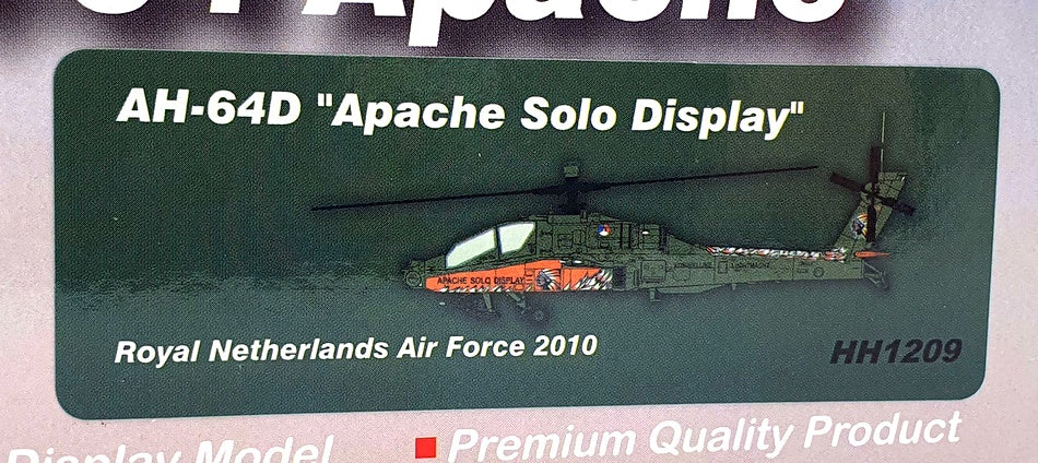 Hobby Master 1/72 Scale HH1209 - Apache Solo Display - Royal Netherlands AF 2010