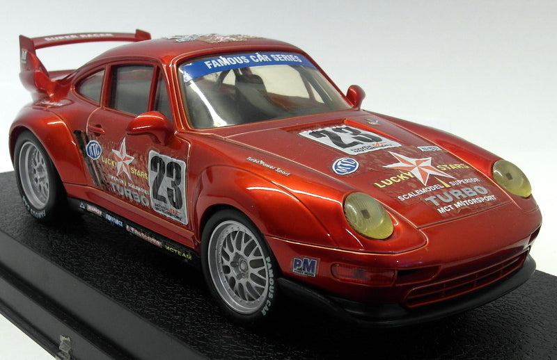MCT 1/18 Scale Plastic - MCT01 Porsche 911 GT2 #23 Red Race Car