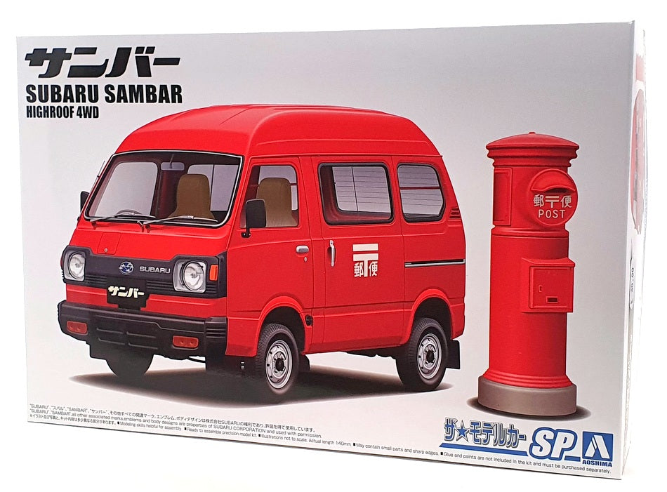 Aoshima 1/24 Scale Model Kit 05998 - Subaru Sambar High Roof 4WD