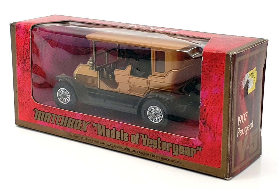Matchbox Models Of Yesteryear Y-5 - 1907 Peugeot - Gold