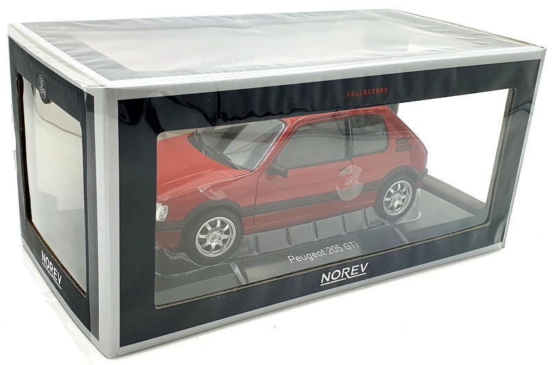 Norev 1/18 Scale 184848 - Peugeot 205 GTI 1.9 PTS Rims 1991 - Red
