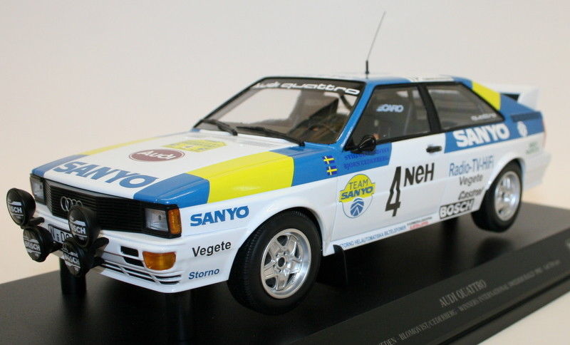Minichamps 1/18 Diecast 155 821105 Audi Quattro Sport Blomqvist Swedish Rally 82